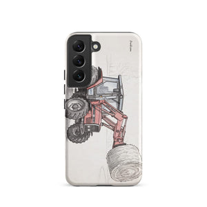 Furrow & Fields Tough case for Samsung® Matte / Samsung Galaxy S22 Massey Ferguson 3070 Autotronic Pencil Sketch | Tough case for Samsung® Quality Farmers Merch
