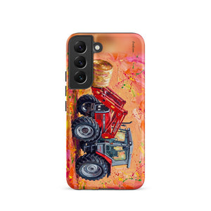 Furrow & Fields Tough case for Samsung® Matte / Samsung Galaxy S22 Massey Ferguson 3070 Autotronic Splash Art | Tough case for Samsung® Quality Farmers Merch