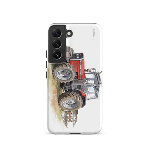 Furrow & Fields Tough case for Samsung® Matte / Samsung Galaxy S22 Massey Ferguson 375 Watercolor | Tough case for Samsung® Quality Farmers Merch