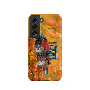 Furrow & Fields Tough case for Samsung® Matte / Samsung Galaxy S22 Massey Ferguson 6255 Splash Art | Tough case for Samsung® Quality Farmers Merch