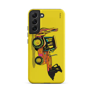 Furrow & Fields Tough case for Samsung® Matte / Samsung Galaxy S22 Plus JCB 3CX Sitemaster SRS Pop Art | Tough case for Samsung® Quality Farmers Merch