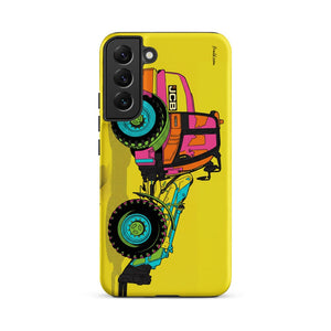 Furrow & Fields Tough case for Samsung® Matte / Samsung Galaxy S22 Plus JCB TM420 Pop Art | Tough case for Samsung® Quality Farmers Merch