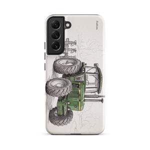 Furrow & Fields Tough case for Samsung® Matte / Samsung Galaxy S22 Plus John Deere 4350 Pencil Sketch | Tough case for Samsung® Quality Farmers Merch