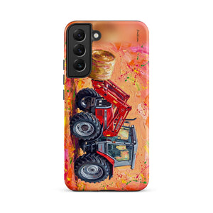 Furrow & Fields Tough case for Samsung® Matte / Samsung Galaxy S22 Plus Massey Ferguson 3070 Autotronic Splash Art | Tough case for Samsung® Quality Farmers Merch