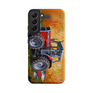 Furrow & Fields Tough case for Samsung® Matte / Samsung Galaxy S22 Plus Massey Ferguson 375 Splash Art | Tough case for Samsung® Quality Farmers Merch