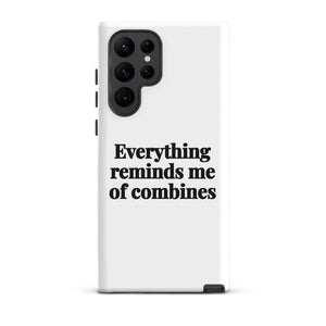 Furrow & Fields Tough case for Samsung® Matte / Samsung Galaxy S22 Ultra Everything Reminds Me of Combines | Tough case for Samsung® Quality Farmers Merch