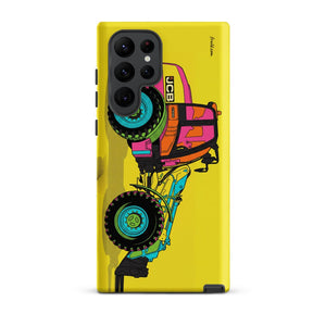 Furrow & Fields Tough case for Samsung® Matte / Samsung Galaxy S22 Ultra JCB TM420 Pop Art | Tough case for Samsung® Quality Farmers Merch