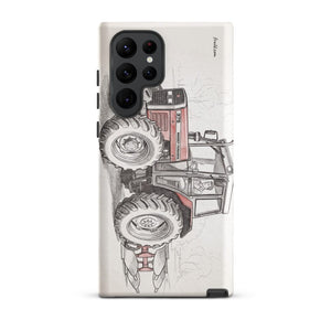 Furrow & Fields Tough case for Samsung® Matte / Samsung Galaxy S22 Ultra Massey Ferguson 375 Pencil Sketch | Tough case for Samsung® Quality Farmers Merch