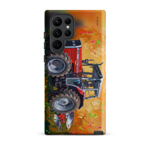 Furrow & Fields Tough case for Samsung® Matte / Samsung Galaxy S22 Ultra Massey Ferguson 375 Splash Art | Tough case for Samsung® Quality Farmers Merch