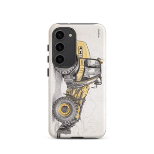 Furrow & Fields Tough case for Samsung® Matte / Samsung Galaxy S23 JCB TM420 Pencil Sketch | Tough case for Samsung® Quality Farmers Merch