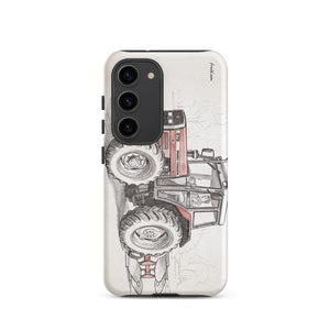 Furrow & Fields Tough case for Samsung® Matte / Samsung Galaxy S23 Massey Ferguson 375 Pencil Sketch | Tough case for Samsung® Quality Farmers Merch