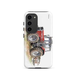 Furrow & Fields Tough case for Samsung® Matte / Samsung Galaxy S23 Massey Ferguson 375 Watercolor | Tough case for Samsung® Quality Farmers Merch