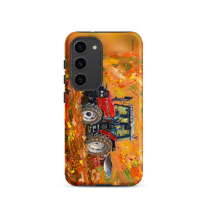 Furrow & Fields Tough case for Samsung® Matte / Samsung Galaxy S23 Massey Ferguson 6255 Splash Art | Tough case for Samsung® Quality Farmers Merch