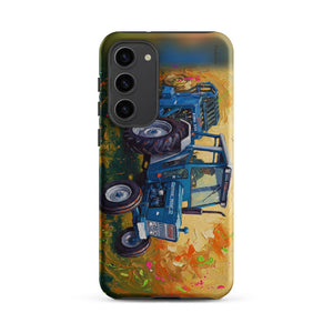 Furrow & Fields Tough case for Samsung® Matte / Samsung Galaxy S23 Plus Ford 7600 Splash Art | Tough case for Samsung® Quality Farmers Merch