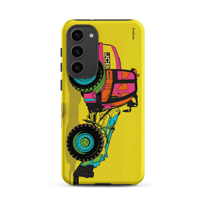 Furrow & Fields Tough case for Samsung® Matte / Samsung Galaxy S23 Plus JCB TM420 Pop Art | Tough case for Samsung® Quality Farmers Merch