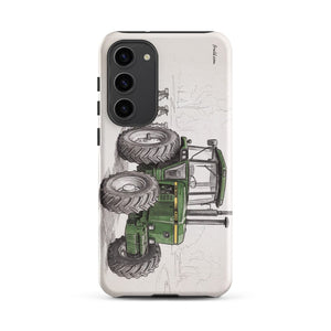 Furrow & Fields Tough case for Samsung® Matte / Samsung Galaxy S23 Plus John Deere 4350 Pencil Sketch | Tough case for Samsung® Quality Farmers Merch