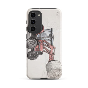 Furrow & Fields Tough case for Samsung® Matte / Samsung Galaxy S23 Plus Massey Ferguson 3070 Autotronic Pencil Sketch | Tough case for Samsung® Quality Farmers Merch