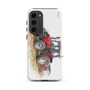 Furrow & Fields Tough case for Samsung® Matte / Samsung Galaxy S23 Plus Massey Ferguson 6255 Watercolor | Tough case for Samsung® Quality Farmers Merch