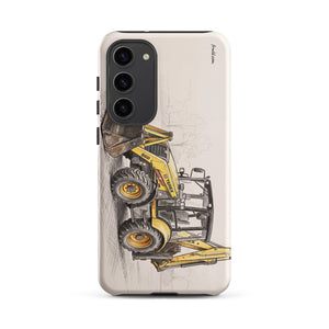 Furrow & Fields Tough case for Samsung® Matte / Samsung Galaxy S23 Plus Terex 860 Elite Pencil Sketch | Tough case for Samsung® Quality Farmers Merch