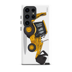 Furrow & Fields Tough case for Samsung® Matte / Samsung Galaxy S23 Ultra JCB 3CX Sitemaster SRS | Tough case for Samsung® Quality Farmers Merch