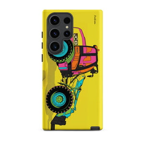 Furrow & Fields Tough case for Samsung® Matte / Samsung Galaxy S23 Ultra JCB TM420 Pop Art | Tough case for Samsung® Quality Farmers Merch
