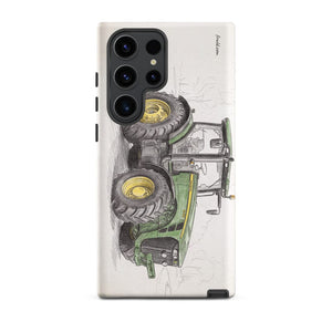 Furrow & Fields Tough case for Samsung® Matte / Samsung Galaxy S23 Ultra John Deere 8345R Pencil Sketch | Tough case for Samsung® Quality Farmers Merch