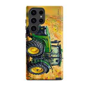 Furrow & Fields Tough case for Samsung® Matte / Samsung Galaxy S23 Ultra John Deere 8345R Splash Art | Tough case for Samsung® Quality Farmers Merch