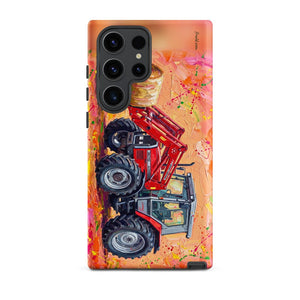 Furrow & Fields Tough case for Samsung® Matte / Samsung Galaxy S23 Ultra Massey Ferguson 3070 Autotronic Splash Art | Tough case for Samsung® Quality Farmers Merch