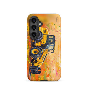 Furrow & Fields Tough case for Samsung® Matte / Samsung Galaxy S24 JCB TM420 Splash Art | Tough case for Samsung® Quality Farmers Merch