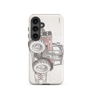 Furrow & Fields Tough case for Samsung® Matte / Samsung Galaxy S24 Massey Ferguson 375 Pencil Sketch | Tough case for Samsung® Quality Farmers Merch