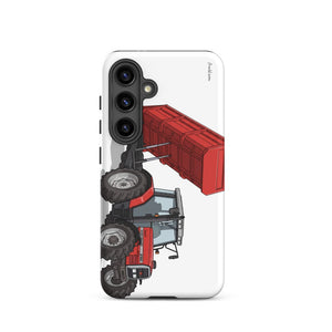 Furrow & Fields Tough case for Samsung® Matte / Samsung Galaxy S24 Massey Ferguson 6180 Illustration | Tough case for Samsung® Quality Farmers Merch