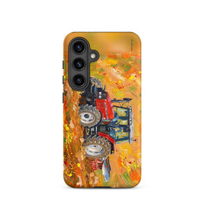 Furrow & Fields Tough case for Samsung® Matte / Samsung Galaxy S24 Massey Ferguson 6255 Splash Art | Tough case for Samsung® Quality Farmers Merch