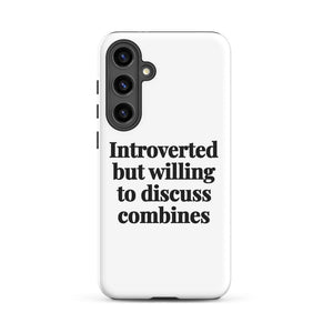 Furrow & Fields Tough case for Samsung® Matte / Samsung Galaxy S24 Plus Introverted But Willing To Discuss Combines | Tough case for Samsung® Quality Farmers Merch