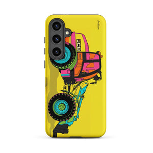 Furrow & Fields Tough case for Samsung® Matte / Samsung Galaxy S24 Plus JCB TM420 Pop Art | Tough case for Samsung® Quality Farmers Merch