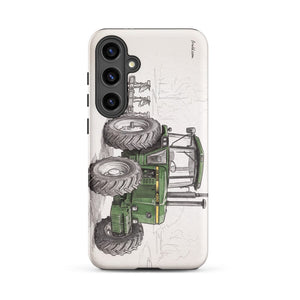 Furrow & Fields Tough case for Samsung® Matte / Samsung Galaxy S24 Plus John Deere 4350 Pencil Sketch | Tough case for Samsung® Quality Farmers Merch