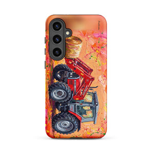 Furrow & Fields Tough case for Samsung® Matte / Samsung Galaxy S24 Plus Massey Ferguson 3070 Autotronic Splash Art | Tough case for Samsung® Quality Farmers Merch