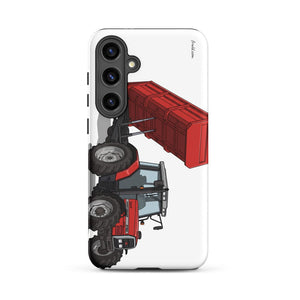 Furrow & Fields Tough case for Samsung® Matte / Samsung Galaxy S24 Plus Massey Ferguson 6180 Illustration | Tough case for Samsung® Quality Farmers Merch