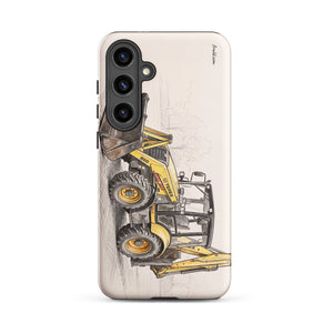 Furrow & Fields Tough case for Samsung® Matte / Samsung Galaxy S24 Plus Terex 860 Elite Pencil Sketch | Tough case for Samsung® Quality Farmers Merch