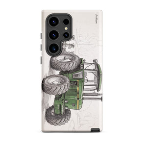 Furrow & Fields Tough case for Samsung® Matte / Samsung Galaxy S24 Ultra John Deere 4350 Pencil Sketch | Tough case for Samsung® Quality Farmers Merch