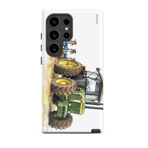 Furrow & Fields Tough case for Samsung® Matte / Samsung Galaxy S24 Ultra John Deere 4350 Watercolor | Tough case for Samsung® Quality Farmers Merch