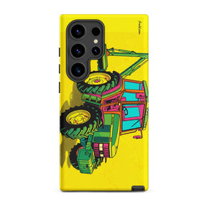 Furrow & Fields Tough case for Samsung® Matte / Samsung Galaxy S24 Ultra John Deere 6910 with Hedge Cutter Pop Art | Tough case for Samsung® Quality Farmers Merch