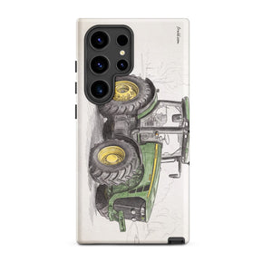 Furrow & Fields Tough case for Samsung® Matte / Samsung Galaxy S24 Ultra John Deere 8345R Pencil Sketch | Tough case for Samsung® Quality Farmers Merch