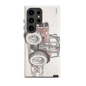 Furrow & Fields Tough case for Samsung® Matte / Samsung Galaxy S24 Ultra Massey Ferguson 375 Pencil Sketch | Tough case for Samsung® Quality Farmers Merch