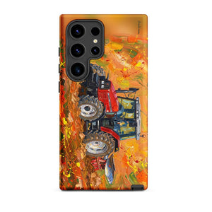 Furrow & Fields Tough case for Samsung® Matte / Samsung Galaxy S24 Ultra Massey Ferguson 6255 Splash Art | Tough case for Samsung® Quality Farmers Merch