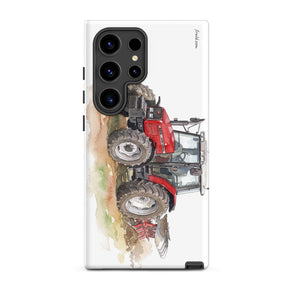 Furrow & Fields Tough case for Samsung® Matte / Samsung Galaxy S24 Ultra Massey Ferguson 6255 Watercolor | Tough case for Samsung® Quality Farmers Merch