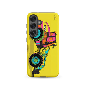 Furrow & Fields Tough case for Samsung® Matte / Samsung Galaxy S25 JCB TM420 Pop Art | Tough case for Samsung® Quality Farmers Merch