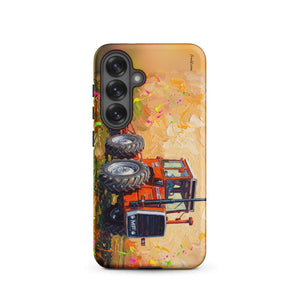 Furrow & Fields Tough case for Samsung® Matte / Samsung Galaxy S25 Massey Ferguson 1200 Splash Art | Tough case for Samsung® Quality Farmers Merch
