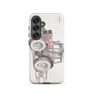 Furrow & Fields Tough case for Samsung® Matte / Samsung Galaxy S25 Massey Ferguson 375 Pencil Sketch | Tough case for Samsung® Quality Farmers Merch