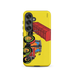 Furrow & Fields Tough case for Samsung® Matte / Samsung Galaxy S25 Massey Ferguson 6180 Pop Art | Tough case for Samsung® Quality Farmers Merch