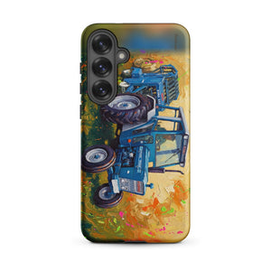 Furrow & Fields Tough case for Samsung® Matte / Samsung Galaxy S25 Plus Ford 7600 Splash Art | Tough case for Samsung® Quality Farmers Merch